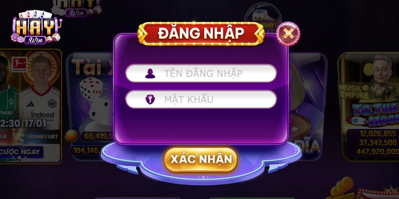 Đăng nhập tài khoản Haywin 